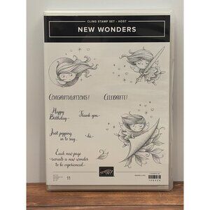 STAMPIN' UP! 149426 NEW WONDERS RUBBER CLEAR MOUNT STAMP SET OF 11 FAIRY THANKS